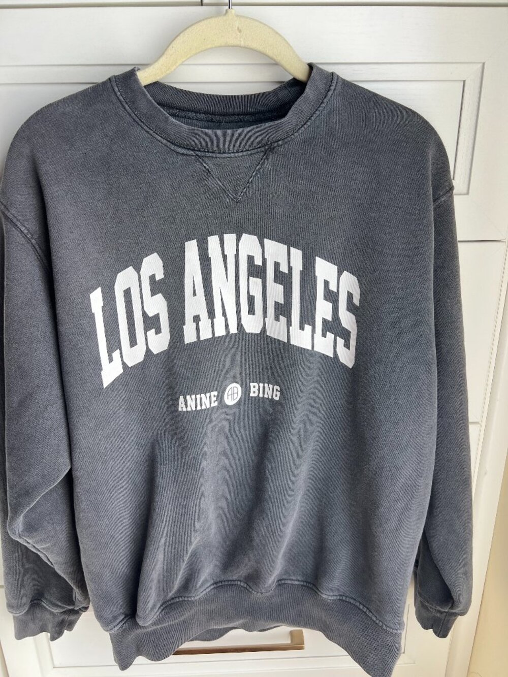🦅 ANINE BING "Los Angeles" Vintage Wasged Sweatshirt - Size XS